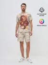 Мужской костюм с шортами / Китайский Дракон и Сакура