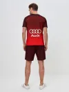 Мужской костюм с шортами / AUDI красная сетка