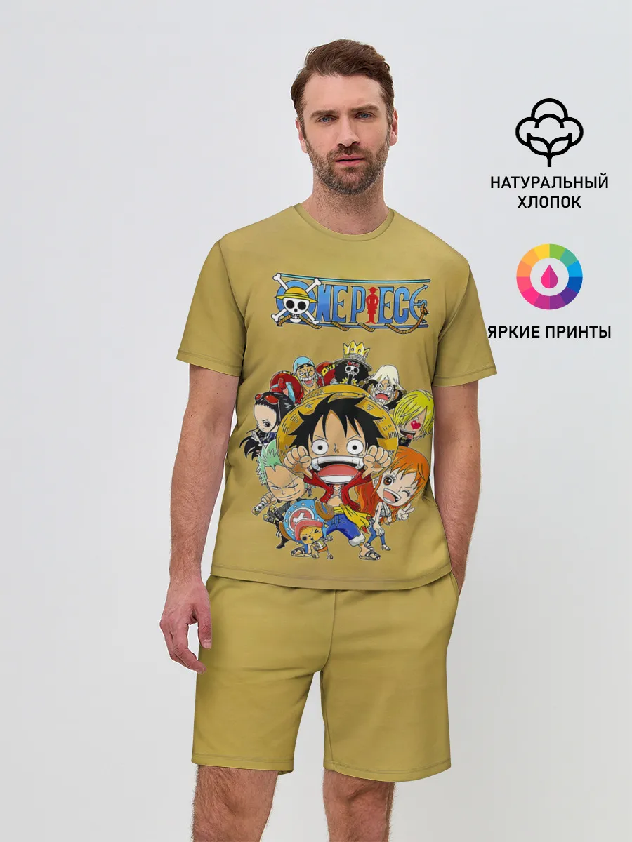 Мужской костюм с шортами / Персонажи One Piece. Большой куш
