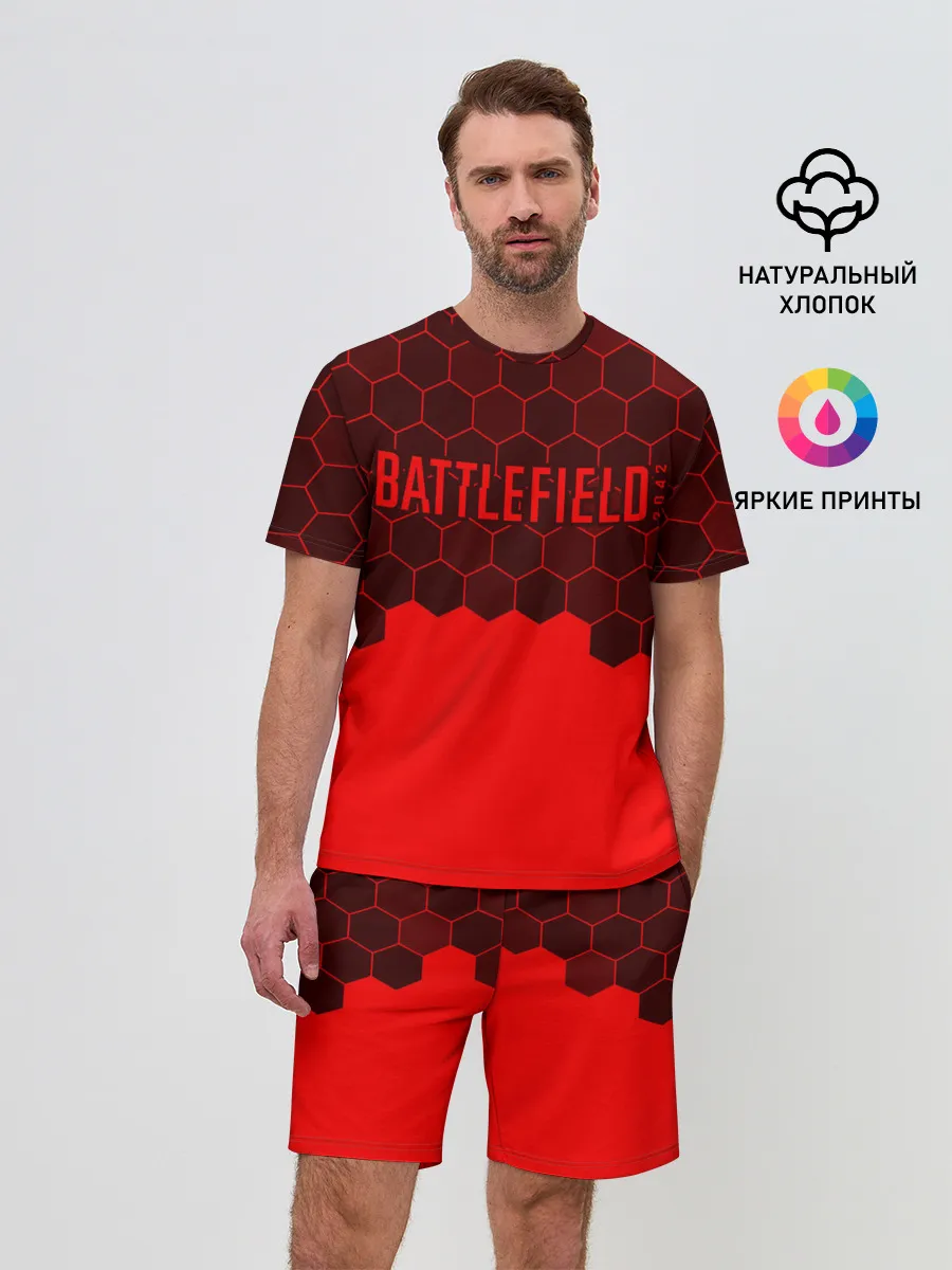 Мужской костюм с шортами / Battlefield 2042 - Hexagon