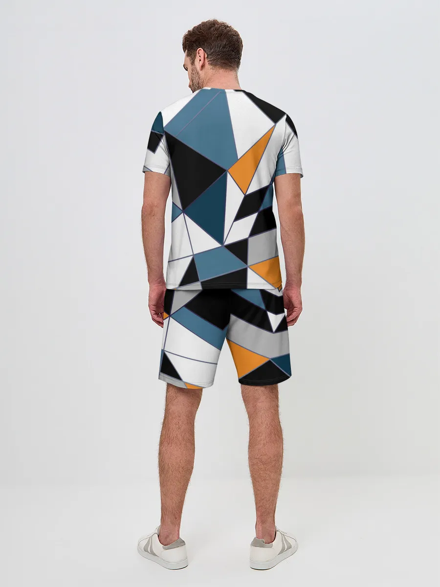 Мужской костюм с шортами / Геометрический узор