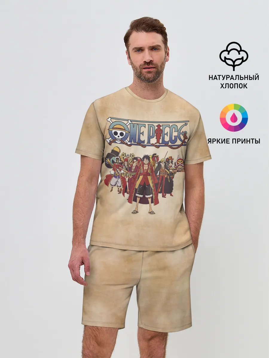 Мужской костюм с шортами / Персонажи One Piece. Большой куш