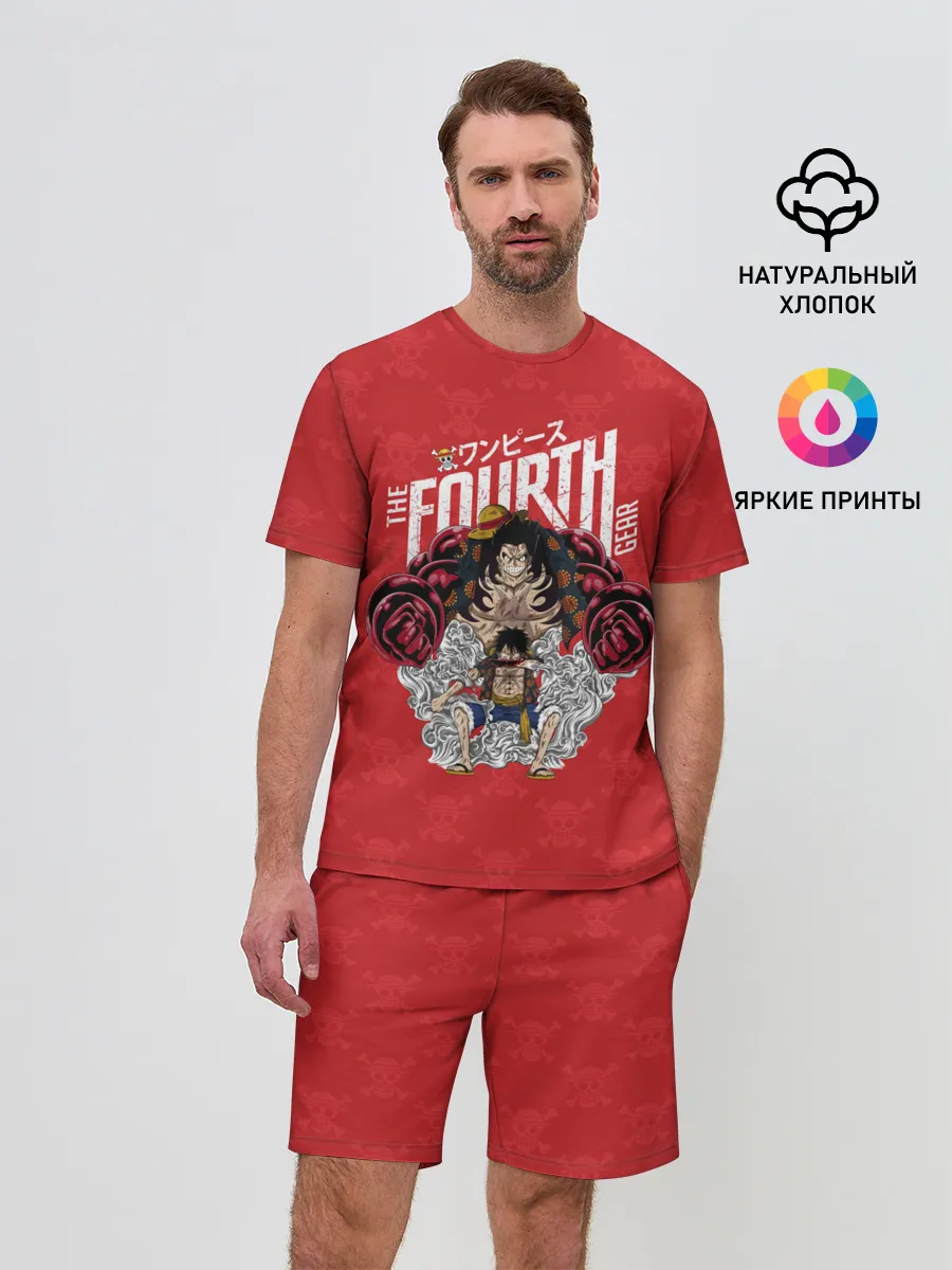 Мужской костюм с шортами / Луффи | резиновый Лу One Piece