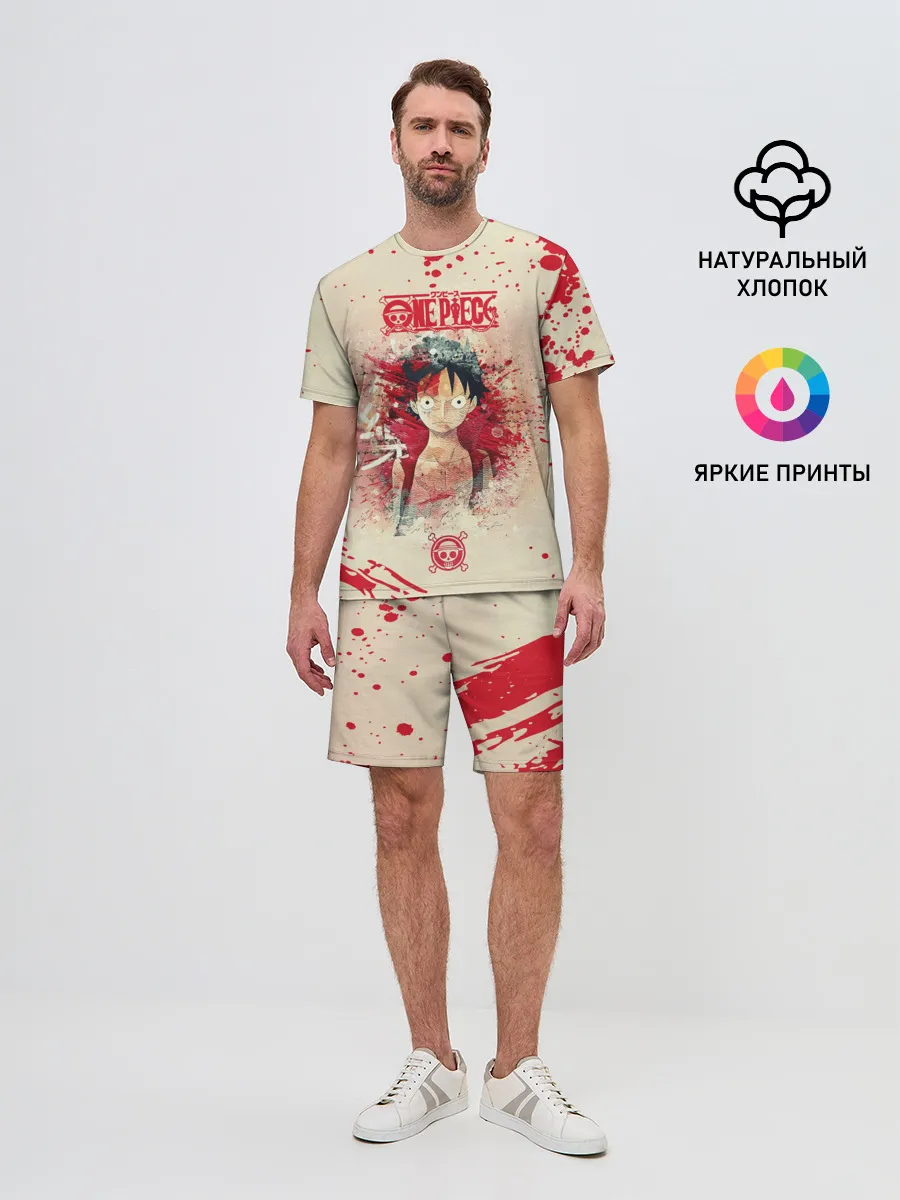 Мужской костюм с шортами / Луффи One Piece. Большой куш