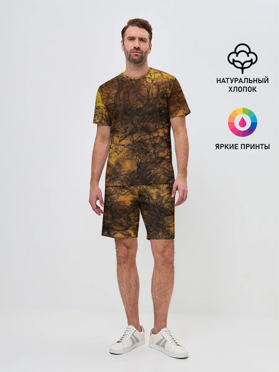 Мужской костюм с шортами / Абстрактный узор текстура