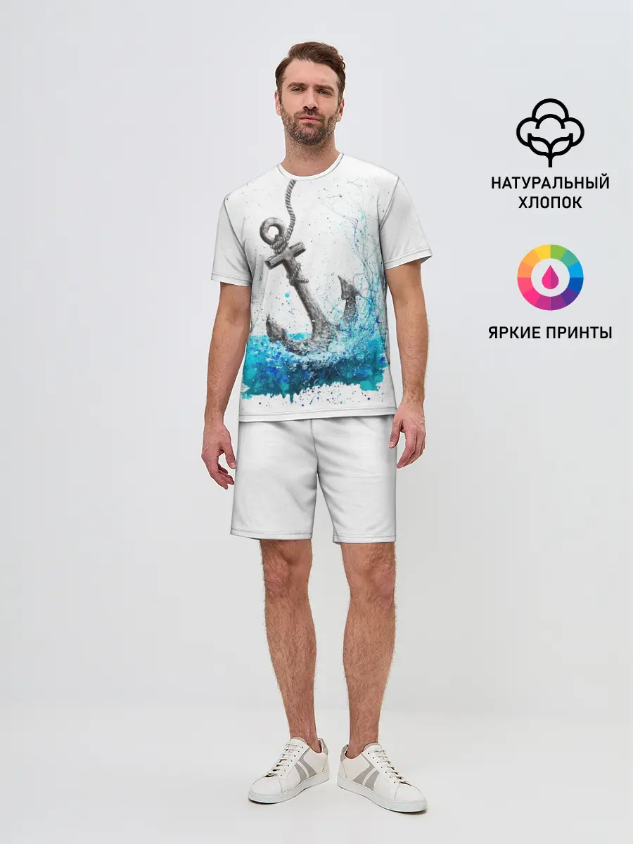 Мужской костюм с шортами / Якорь На Холсте
