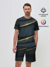 Мужской костюм с шортами / 3D luxury gold