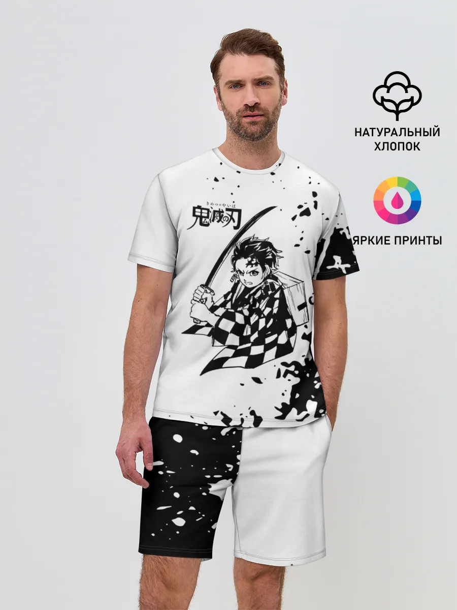 Мужской костюм с шортами / Танджиро | Клинок, рассекающий демонов