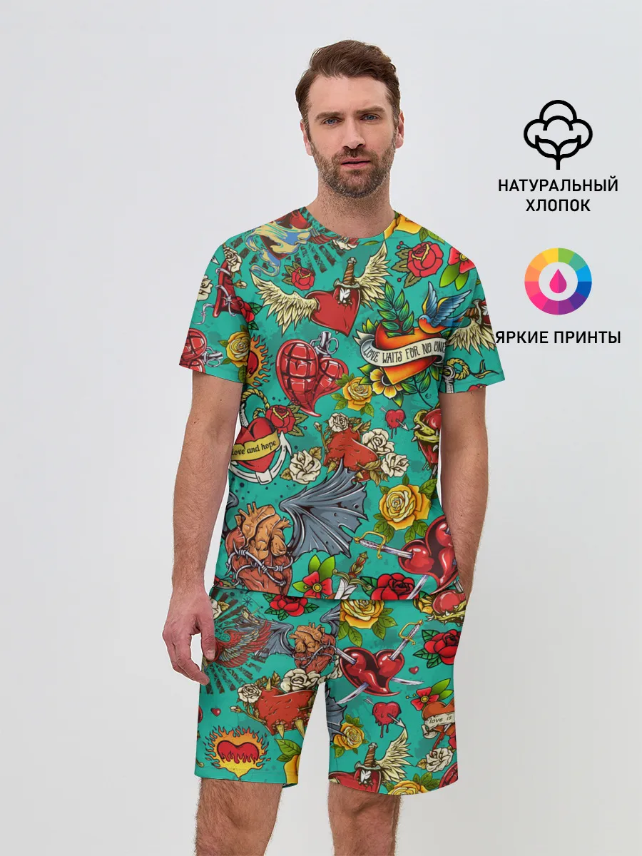 Мужской костюм с шортами / Дела сердечные tattoo