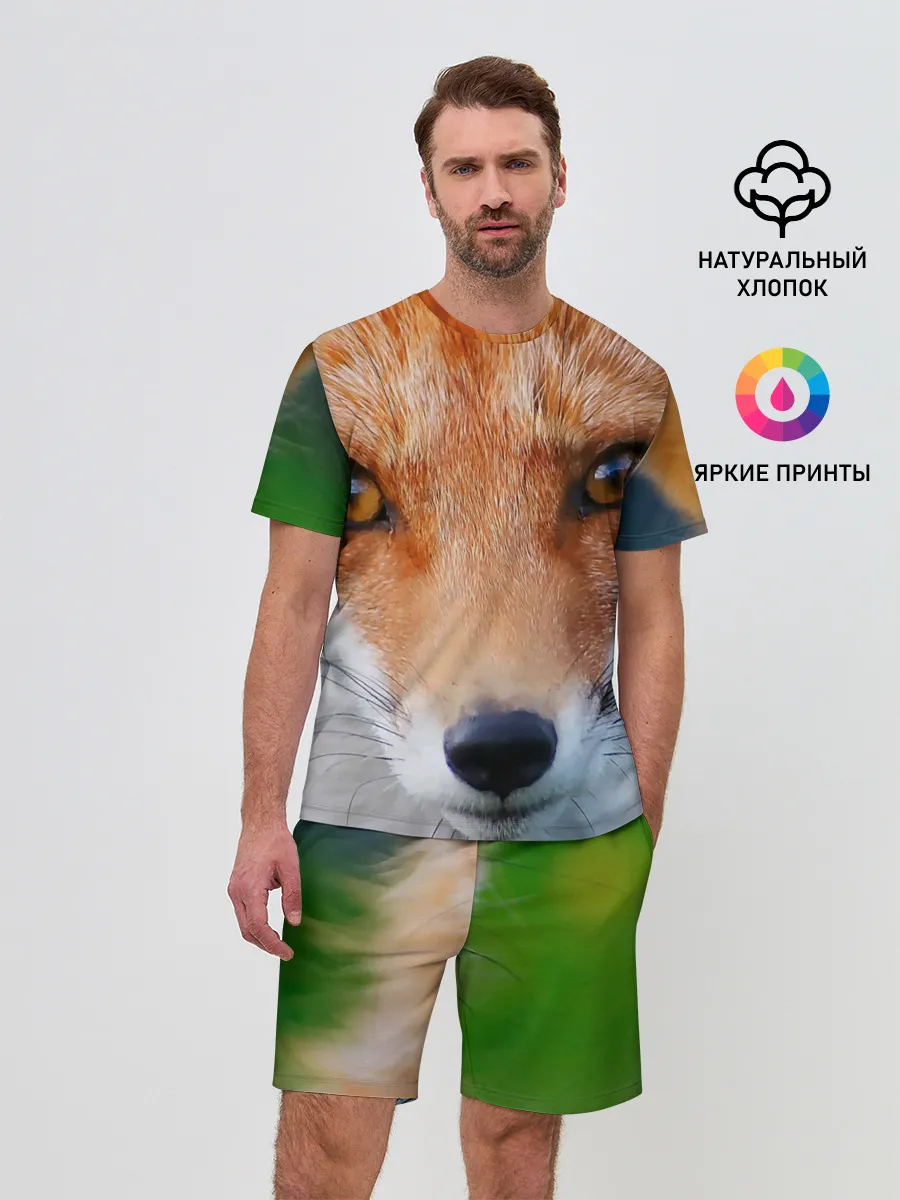 Мужской костюм с шортами / Крупно мордочка лисы