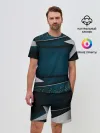 Мужской костюм с шортами / 3D luxury sport style Золото