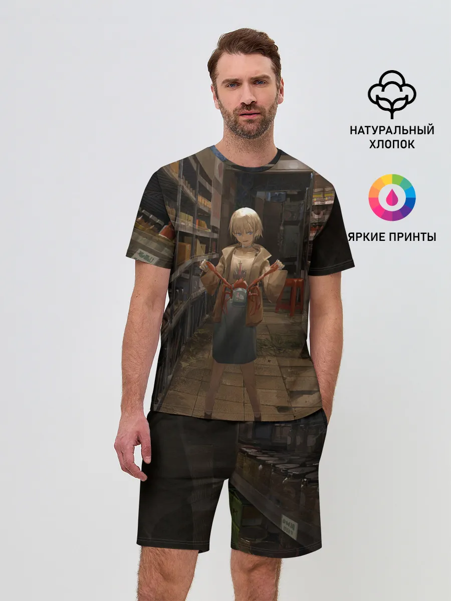 Мужской костюм с шортами / Girl with crab