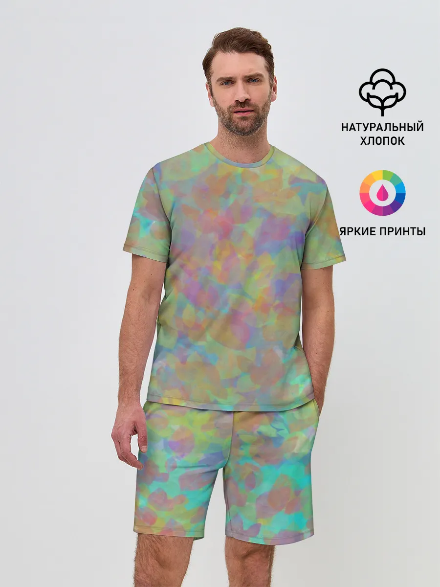 Мужской костюм с шортами / Цветные лепестки