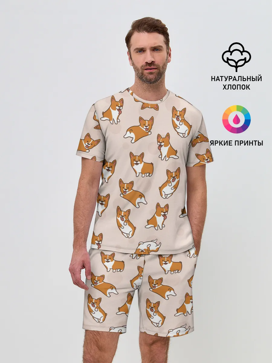 Мужской костюм с шортами / Корги | Разные