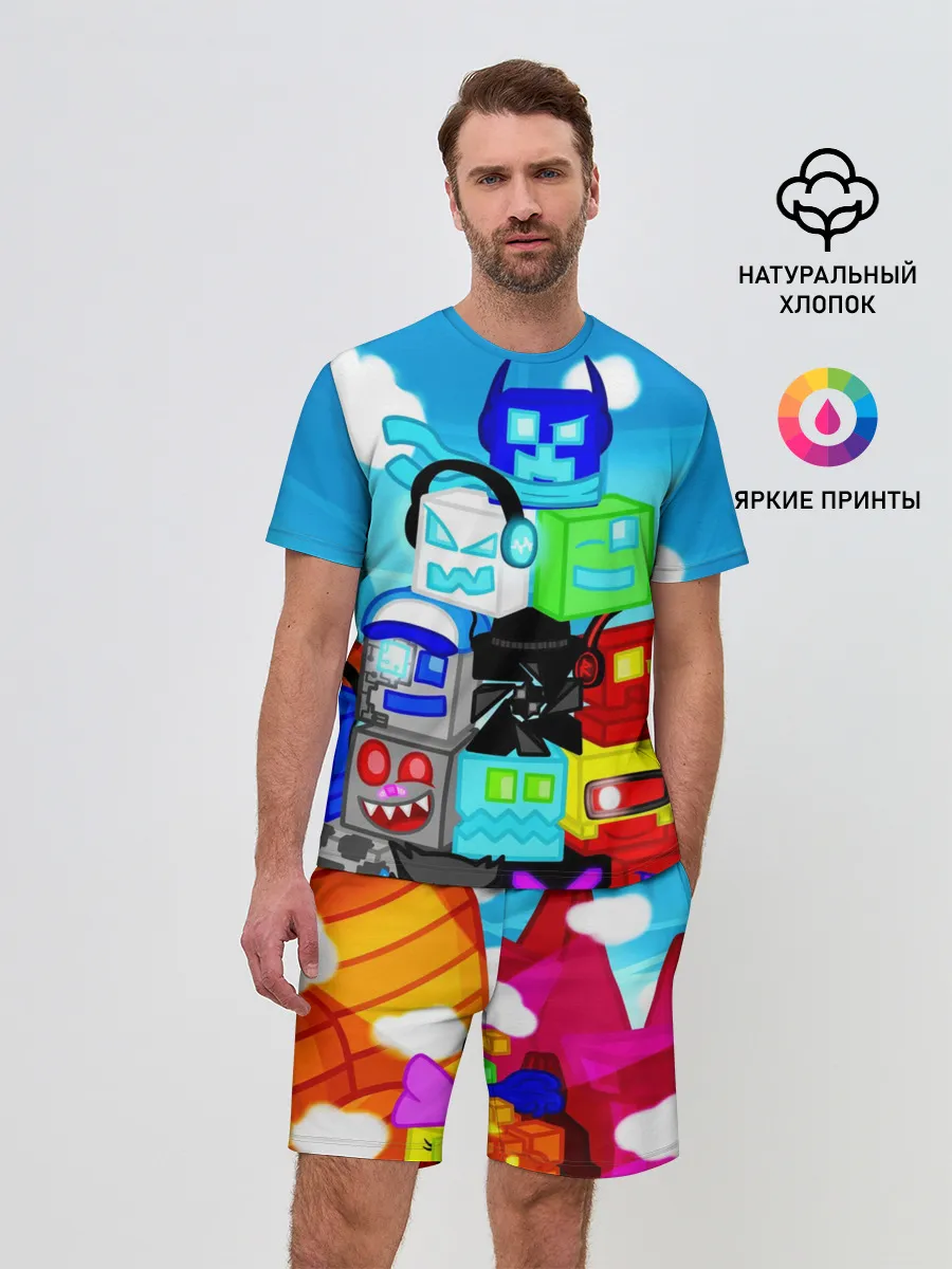 Мужской костюм с шортами / GEOMETRY DASH / ГЕОМЕТРИ ДАШ