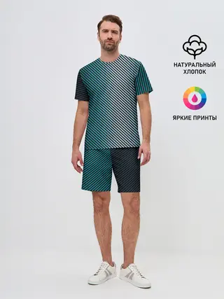 Мужской костюм с шортами / Carbon Blue