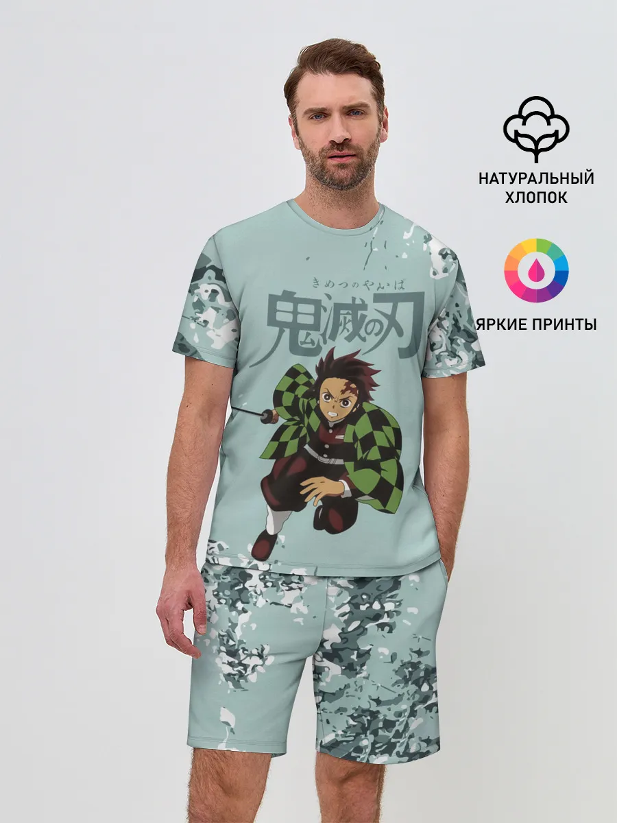 Мужской костюм с шортами / Танджиро Камадо Kimetsu no Yaiba