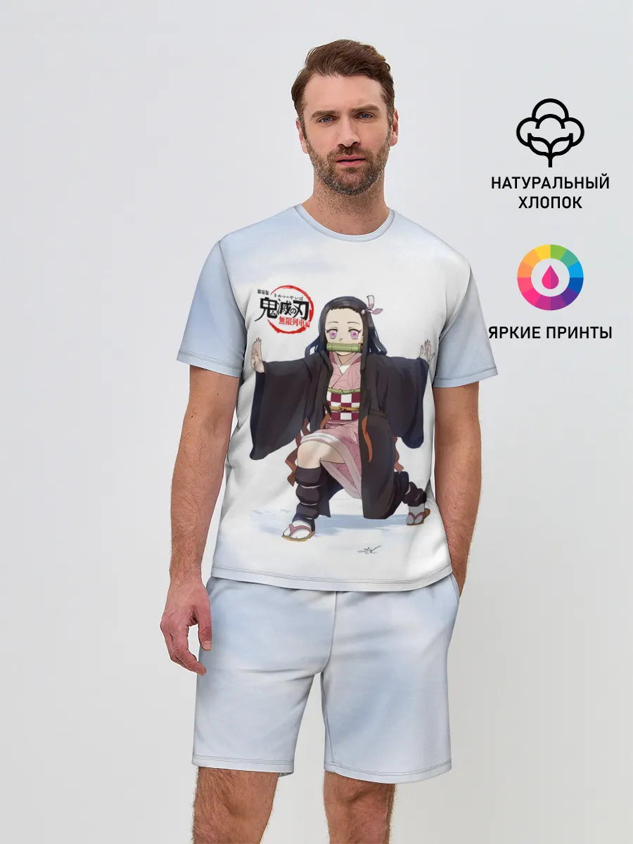 Мужской костюм с шортами / Nezuko Kamado Kimetsu no Yaiba