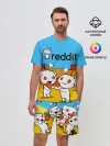 Мужской костюм с шортами / REDDIT / РЕДДИТ / UPVOTE ART