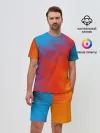 Мужской костюм с шортами / ГРАДИЕНТ АБСТРАКЦИЯ / GRADIENT