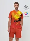 Мужской костюм с шортами / Огненный лев