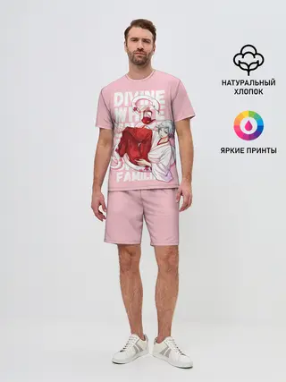 Мужской костюм с шортами / Divine white snake