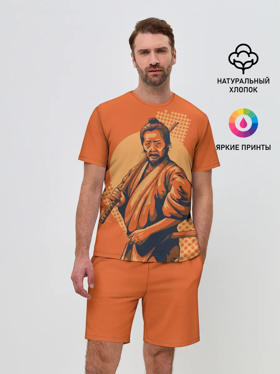 Мужской костюм с шортами / Самурай