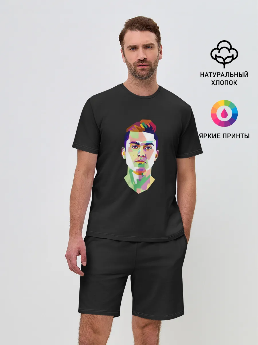 Мужской костюм с шортами / Paulo Dybala Pop Art