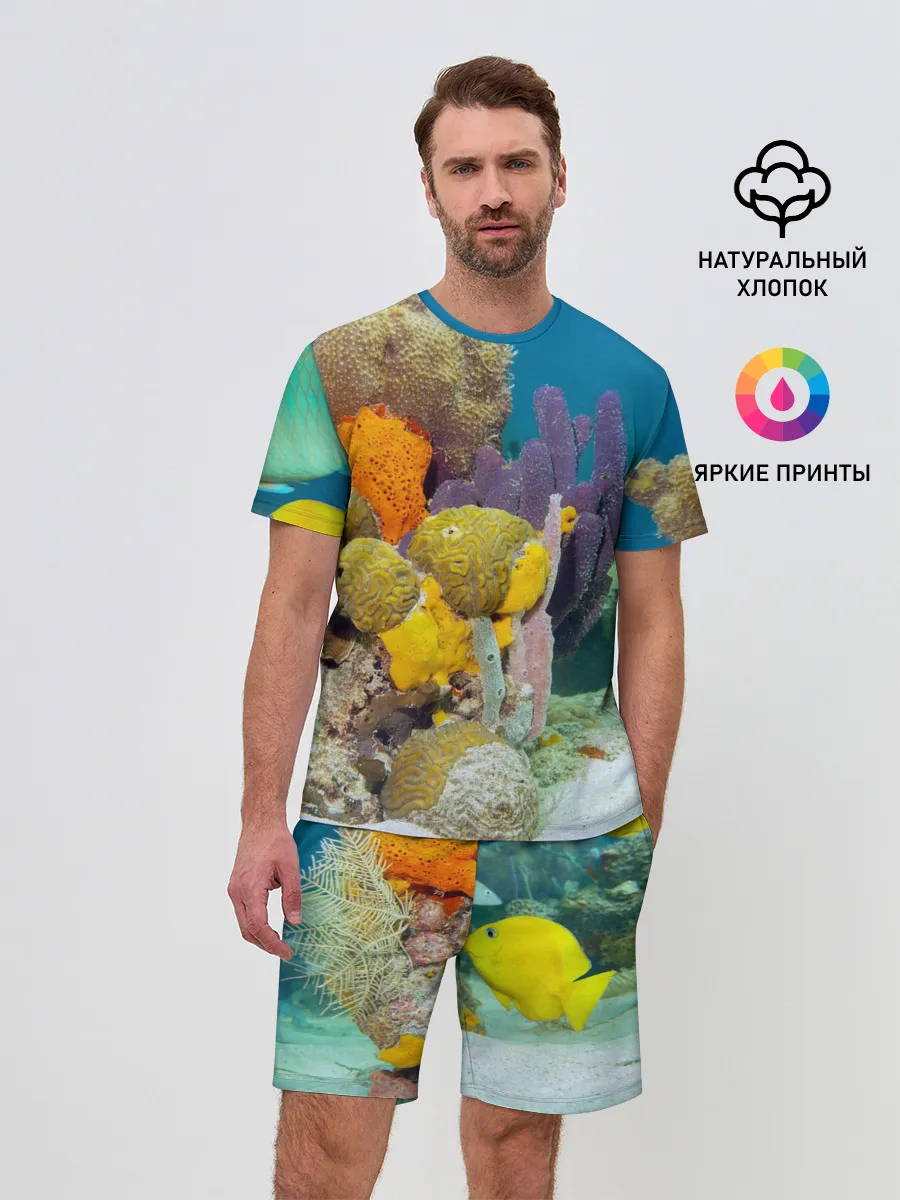 Мужской костюм с шортами / Морской мир