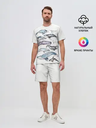 Мужской костюм с шортами / киты