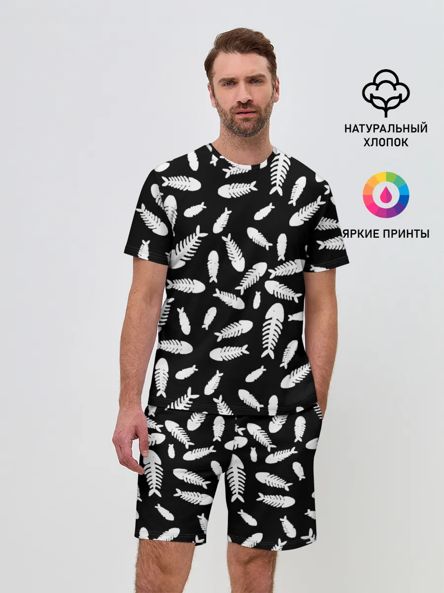Мужской костюм с шортами / Скелеты рыб