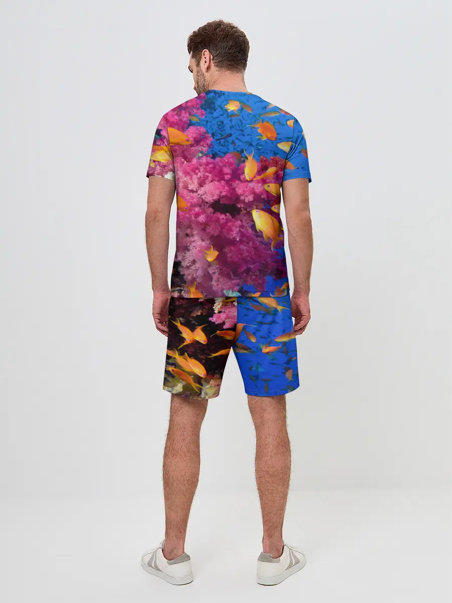 Мужской костюм с шортами / Коралловые рыбки