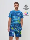 Мужской костюм с шортами / Коралловые рыбки