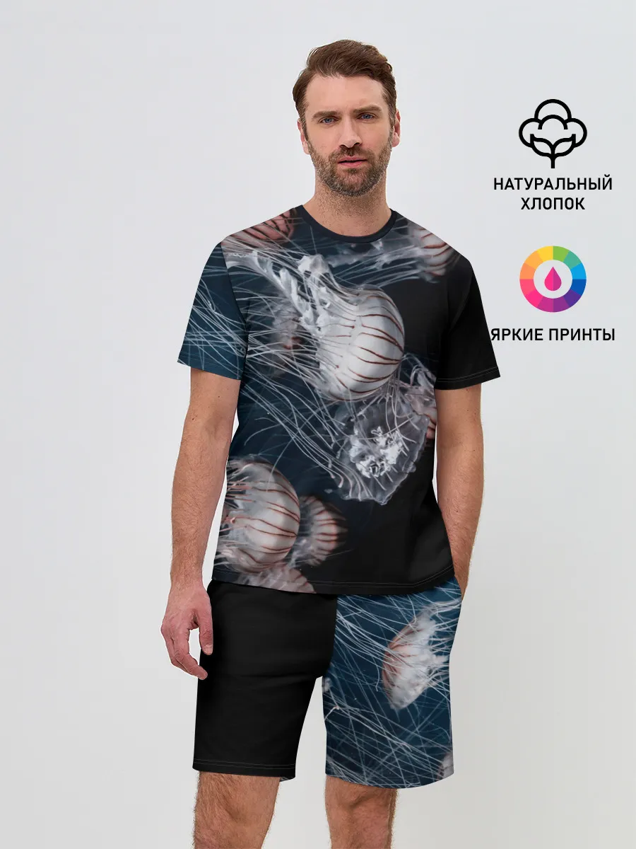 Мужской костюм с шортами / Медузы