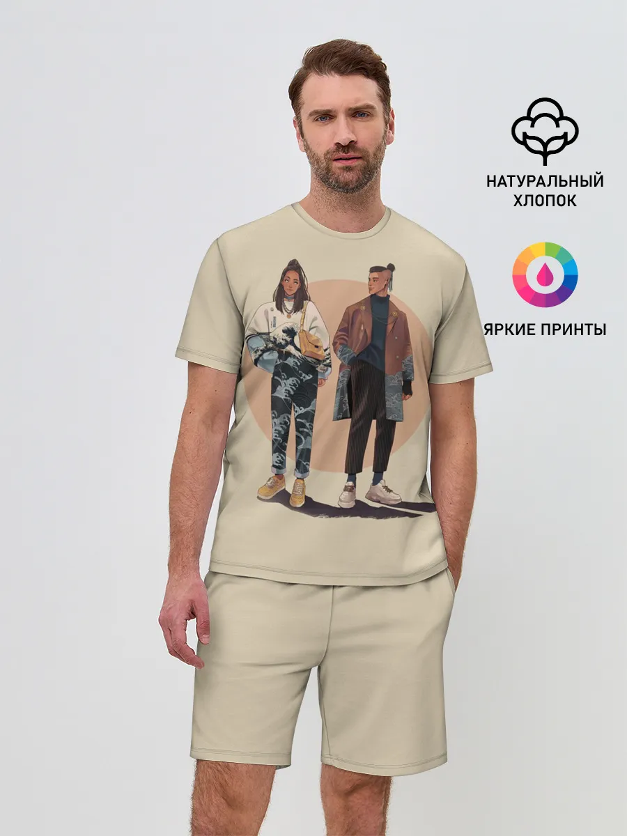 Мужской костюм с шортами / Катара и Сокка