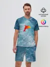 Мужской костюм с шортами / Дельфин в море
