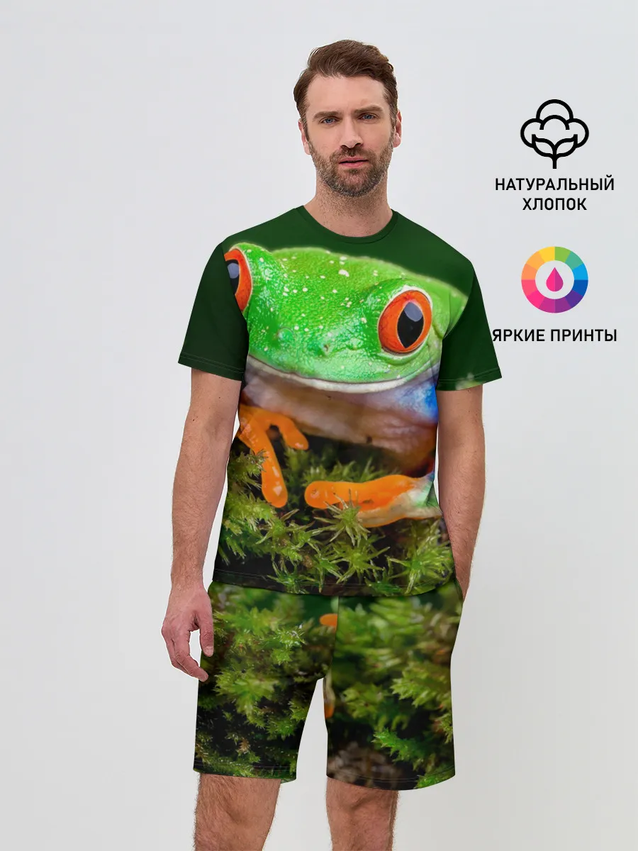 Мужской костюм с шортами / Тропическая лягушка