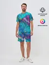 Мужской костюм с шортами / Красочная медуза