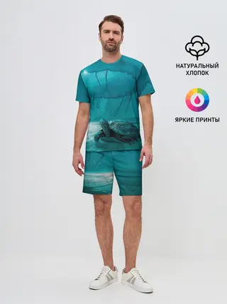 Мужской костюм с шортами / Медуза и черепаха