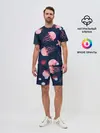 Мужской костюм с шортами / розовые медузы