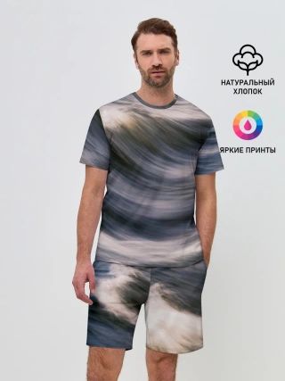 Мужской костюм с шортами / Море волнуется