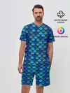 Мужской костюм с шортами / Чешуя рыбы