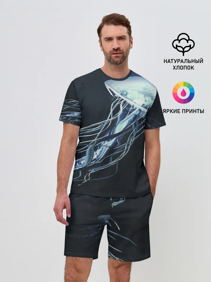 Мужской костюм с шортами / Рисунок медуза