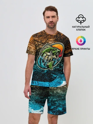 Мужской костюм с шортами / Рыба на крючке