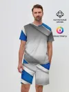 Мужской костюм с шортами / 3D СЕРЕБРО BLUE LINES