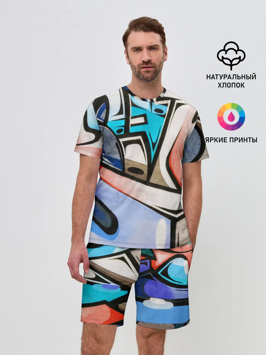 Мужской костюм с шортами / Street Art Graffiti