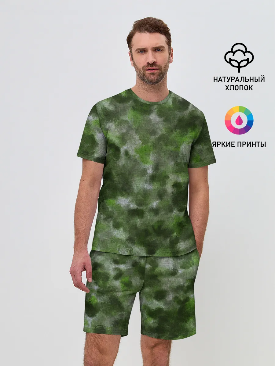 Мужской костюм с шортами / Canvas Green Camo