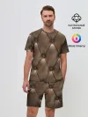 Мужской костюм с шортами / КоЖа в ромбиках
