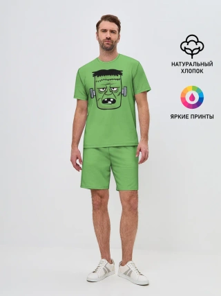 Мужской костюм с шортами / Зеленый Франкенштейн