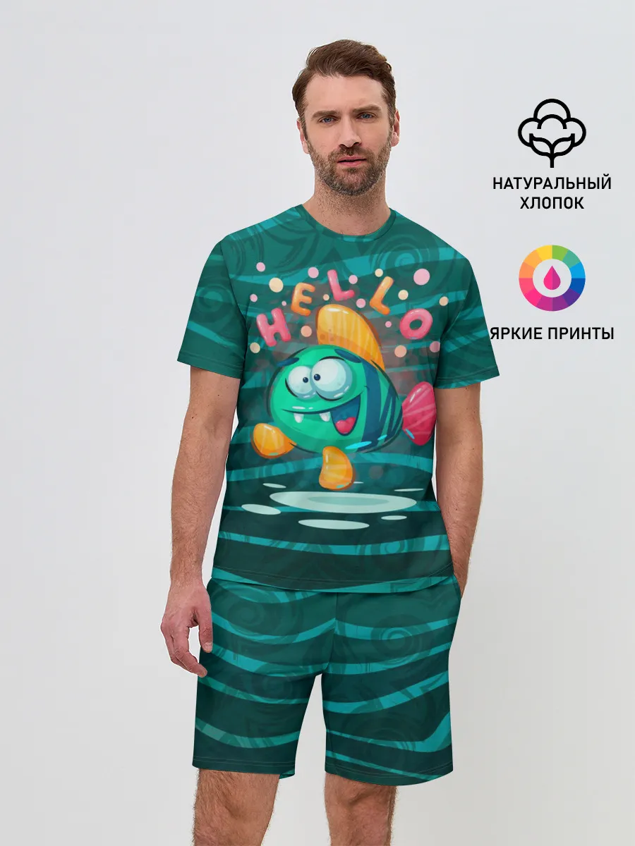 Мужской костюм с шортами / Рыбка Hello